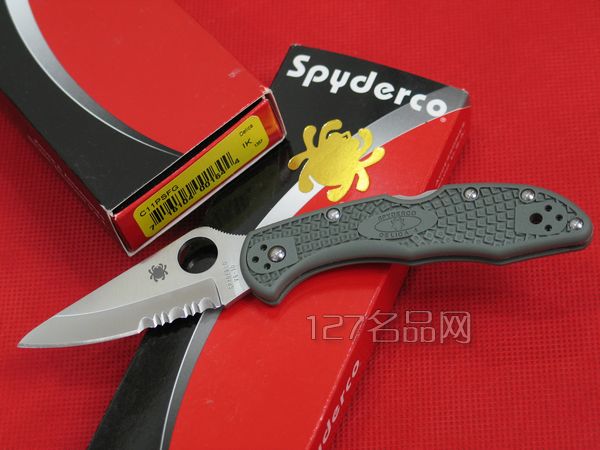 美国蜘蛛SPYDERCO  C11psfg绿版半折刀齿  127名刀网
