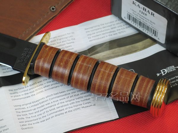 美国卡巴1215  镀金典藏版陆战队刀 