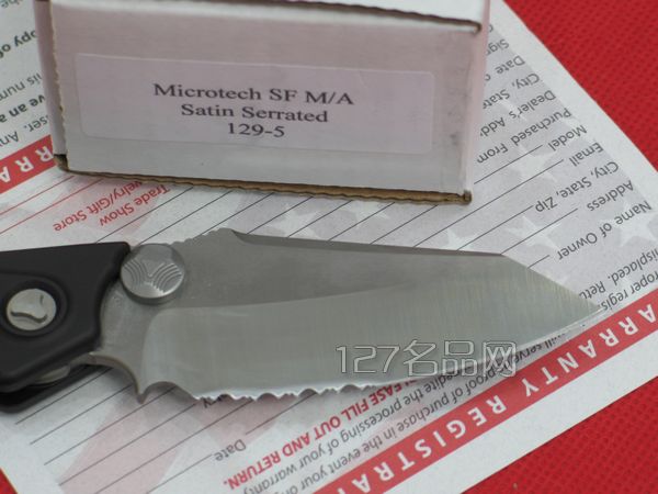 美国Microtech微技术129-5半齿战术折刀 军刀 127名品网